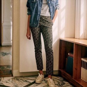 Sézane Clara Trousers in Jacquard Leopard Brown